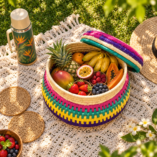 Date Leaf MultiColor Hotpot | Organizer | Decor Article (11-12”)