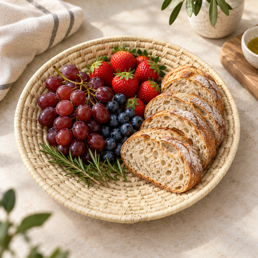 Bundle of 3 Multipurpose Round Serving Baskets / Trays (14”)
