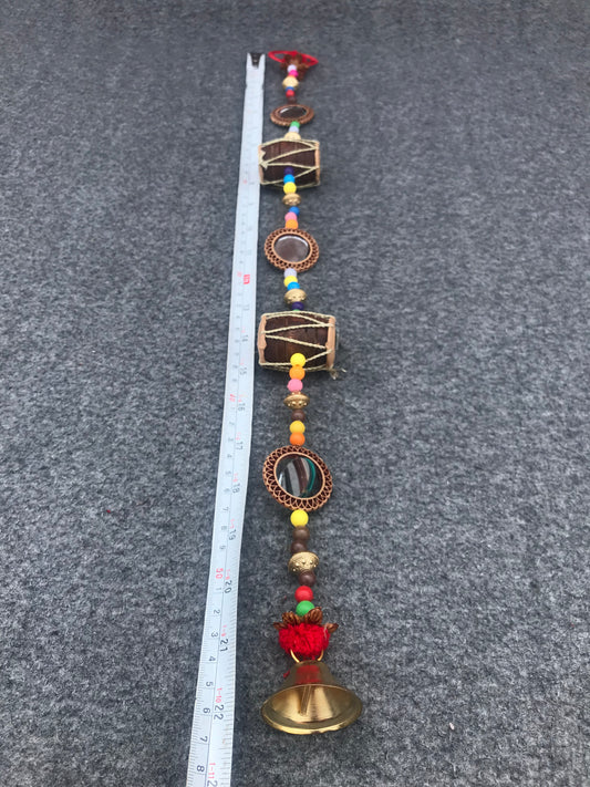 Set of 3 Handmade Traditional Mini Dholki Wind Chimes Home Decor Wall Hanging