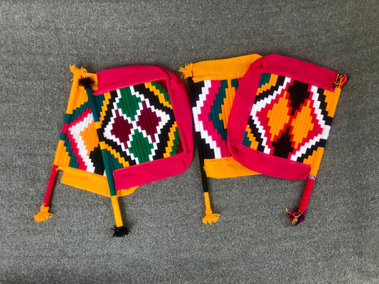 Set of 4 Traditional Handmade Handfans Pure Pashmina Thread & Washable (18 inch length & 11 inch width)