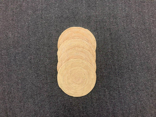 Set of 4 (8 Inch) Premium Quality Date Palm Leaf Dining Table Placemats Table Coaster