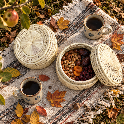 Bundle of 2 Small Date Leaf Simple Style HotPots (9”)