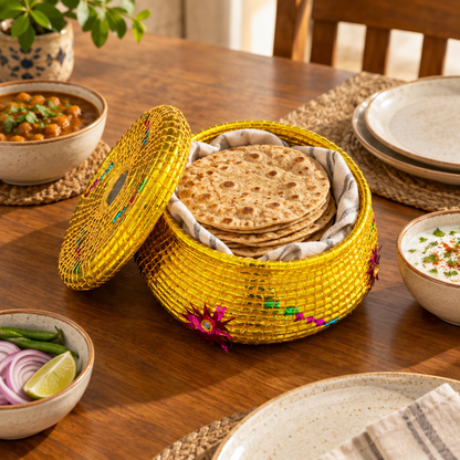Handmade Golden Haandi Shaped Hotpot | Jewelery Storage | Mehndi Decor