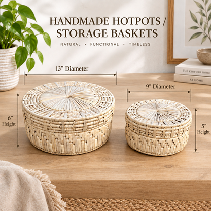 Set of 2 Handmade Simple Style HotPots Bundle Offer (Large+Small)