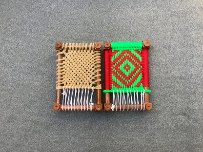 Set of 2 Premium Decorative Wooden Mini Traditional Charpai / Bed / Khaat / Manji / Khatla - Unique Handmade Table Top Decoration Charpai (Bed) Village Collectible