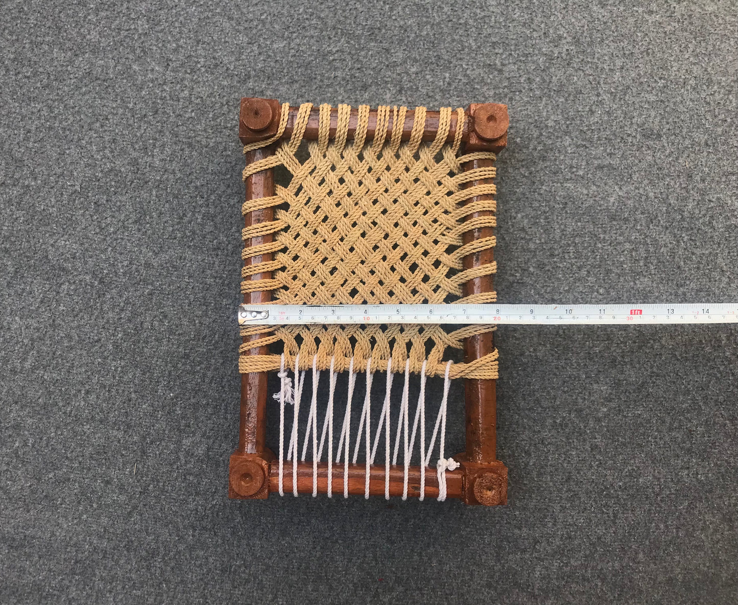 Set of 2 Premium Decorative Wooden Mini Traditional Charpai / Bed / Khaat / Manji / Khatla - Unique Handmade Table Top Decoration Charpai (Bed) Village Collectible