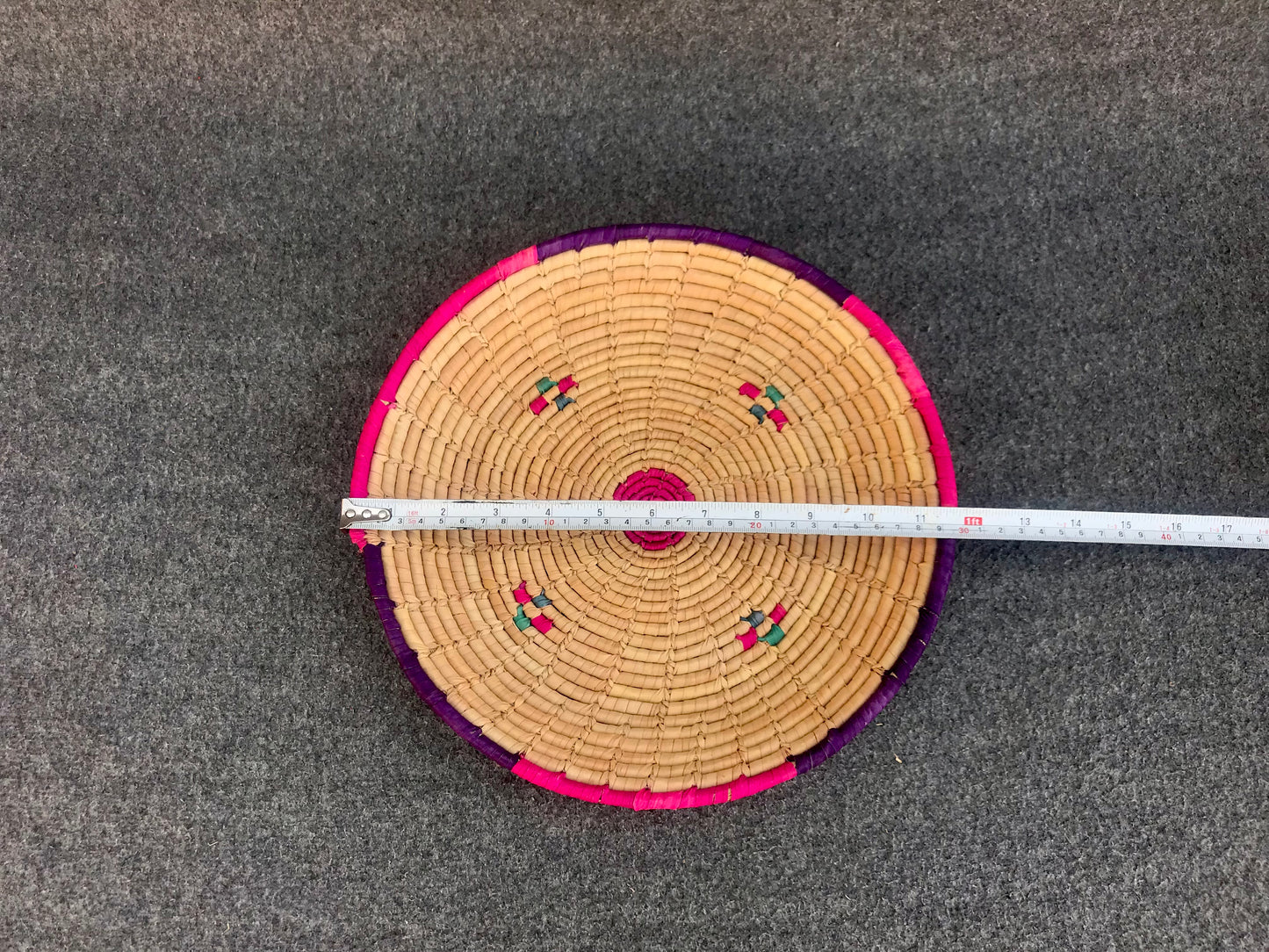 Set of 4 Date Palm Leaf Handmade Bread Baskets / Changair / Chhabi – 12 Inches | Simply Designed Wall Décor & Serving Baskets