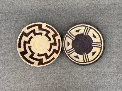 Set of 6 Premium Handmade Date Palm Leaf Chhabi / Changair / Bread Baskets Wall Decor