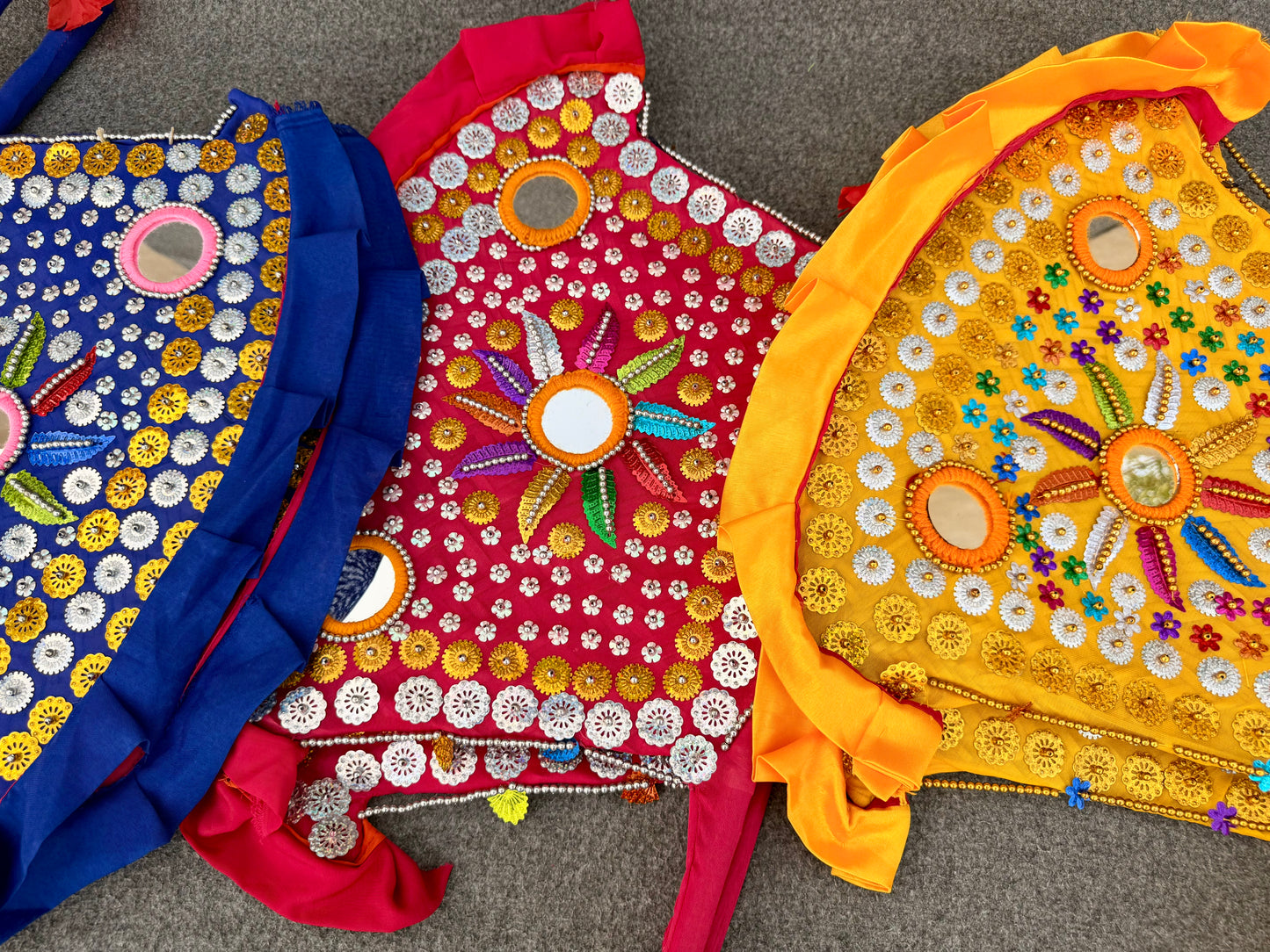 Pair of 2 Premium Sindhi Handwork Gifting/Decor Handfans
