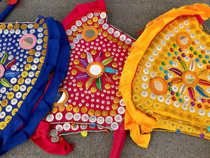 Pair of 2 Premium Sindhi Handwork Gifting/Decor Handfans