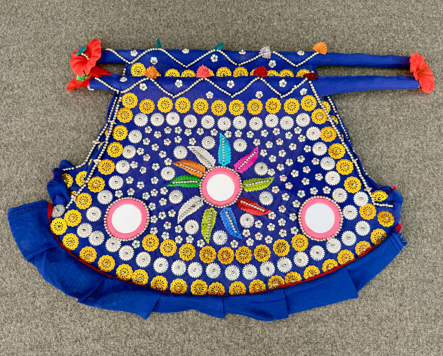 Pair of 2 Premium Sindhi Handwork Gifting/Decor Handfans