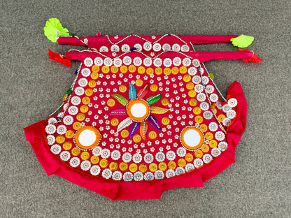 Pair of 2 Premium Sindhi Handwork Gifting/Decor Handfans