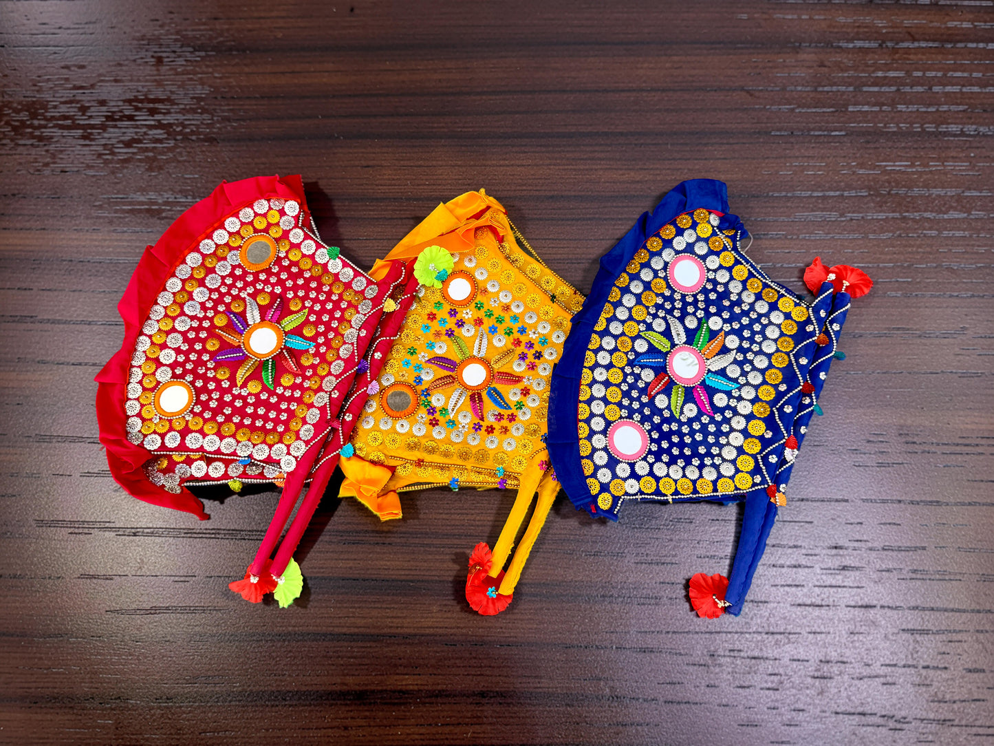 Pair of 2 Premium Sindhi Handwork Gifting/Decor Handfans