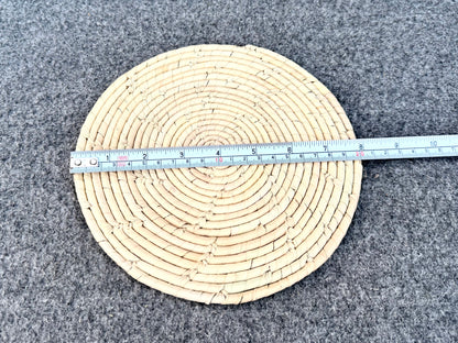 Bundle of 6 (8 Inch) Date / Palm Leaf Handmade Dining Table Mats / Cup/Glass Small Plate Coasters